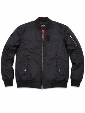Oakley MA 1 Bomber Jacket Mens Large Black Insulated Flight Jacket Streetwear